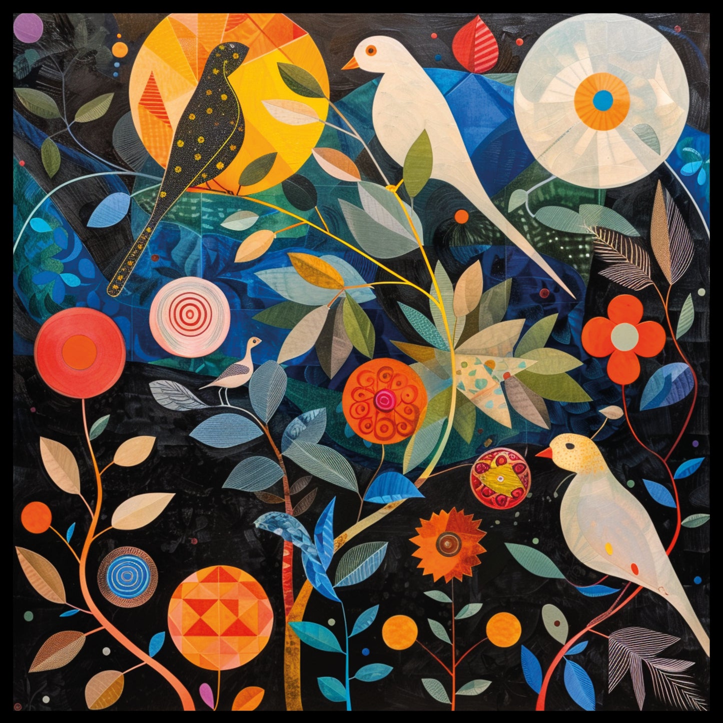 Birds and Flowers